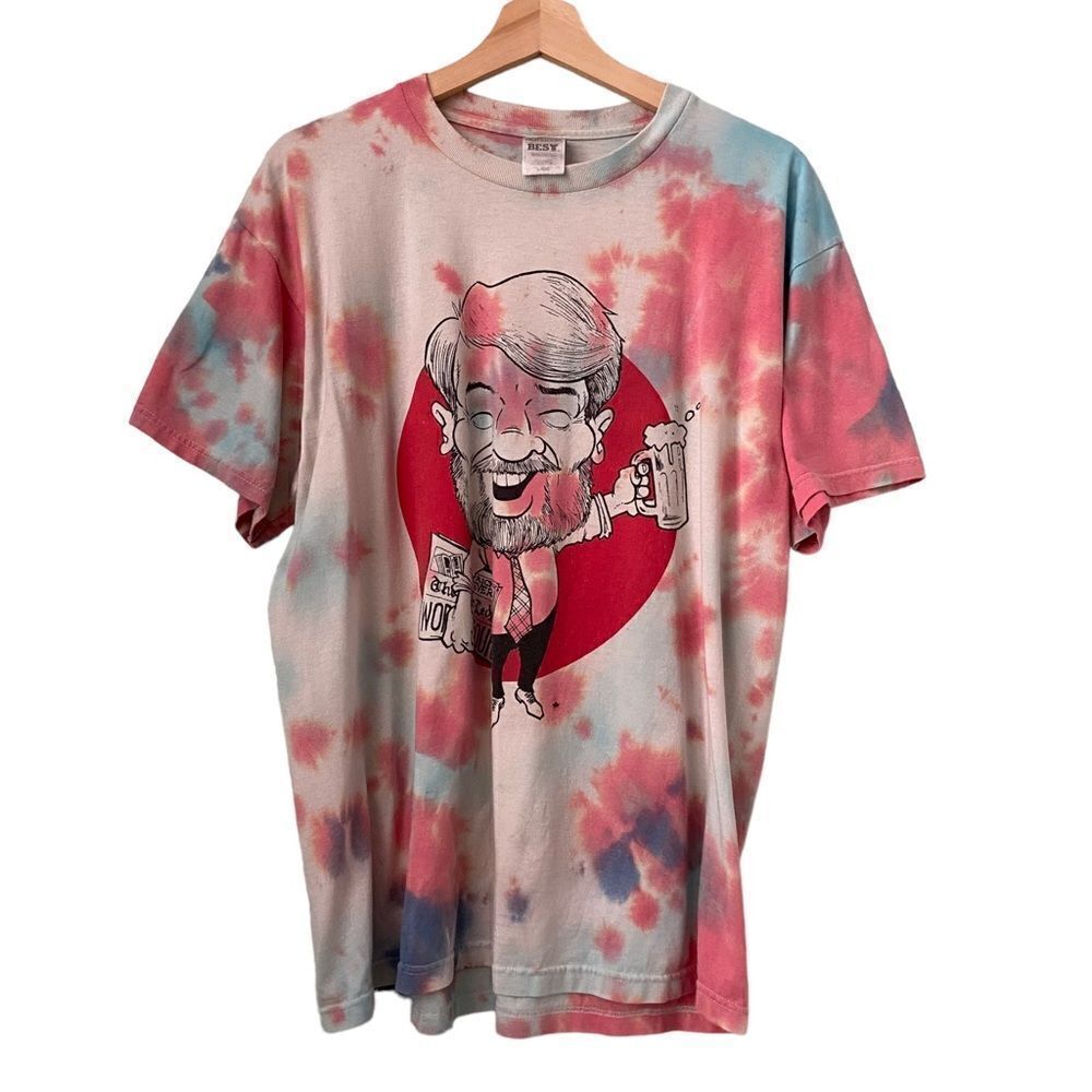 Rick Everett World Tour Tie Dye Crewneck Shirt in Size Large